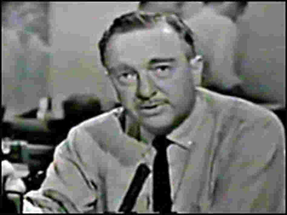 Walter Cronkite announces the death of President Kennedy.