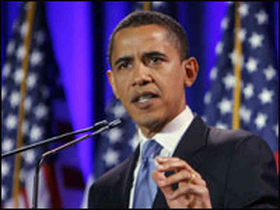 Barack Obama speaks Tuesday at the National Constitution Center in Philadelphia.