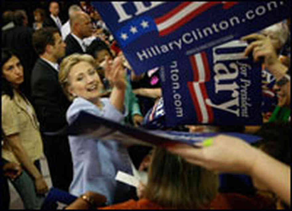 New York Sen. Hillary Clinton greets supporters in North Carolina. New York Sen. Hillary Clinton greets supporters in North Carolina.