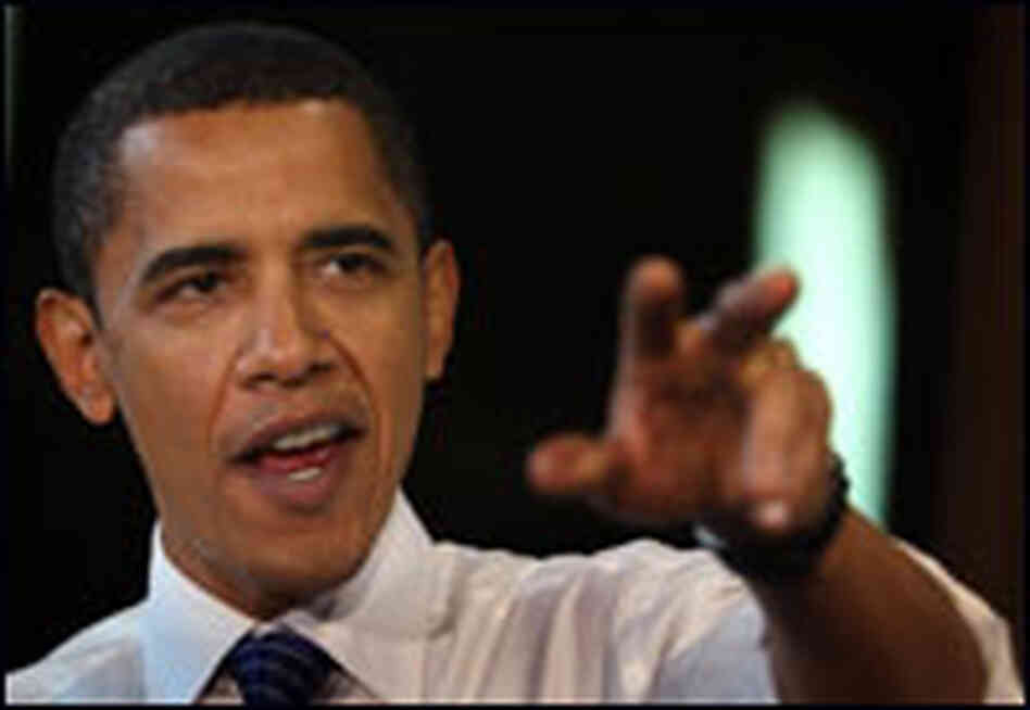 Illinois Sen. Barack Obama talks to workers in Indiana. Illinois Sen. Barack Obama talks to workers in Indiana.