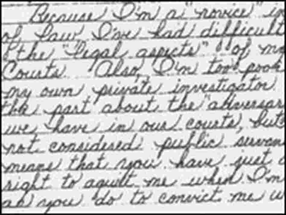 Excerpt from letter to Henry Wade, then-Dallas DA.