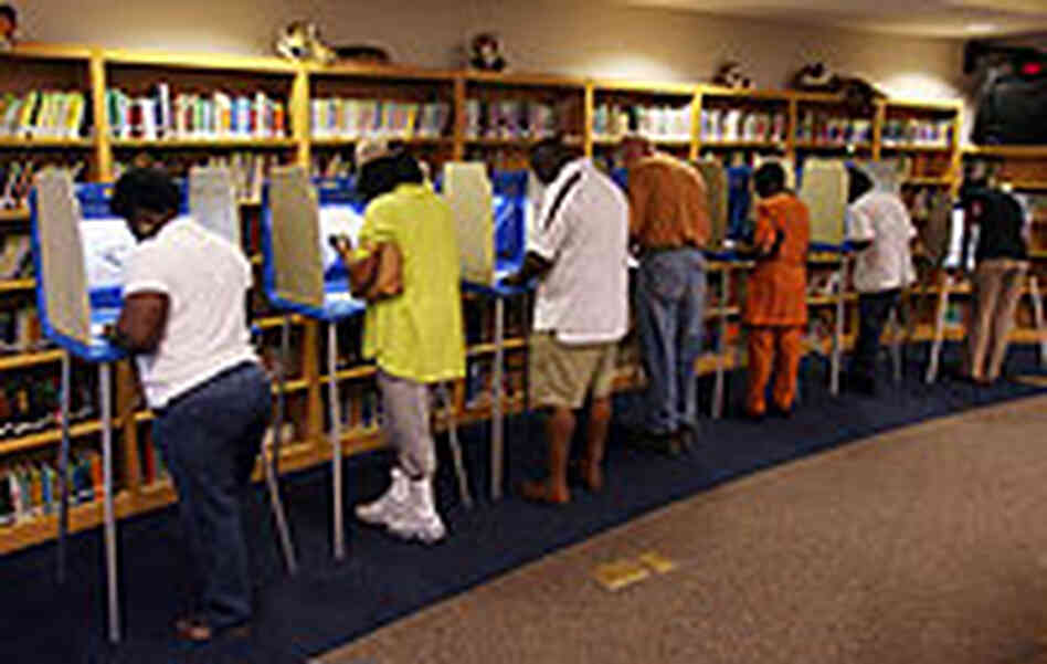 Voters in North Carolina go to the polls. Voters in North Carolina go to the polls.