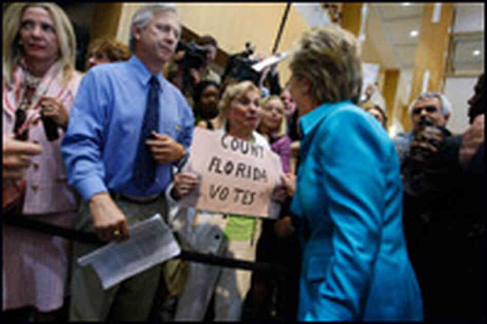 New York Sen. Hillary Clinton campaigns in Florida. New York Sen. Hillary Clinton campaigns in Florida.