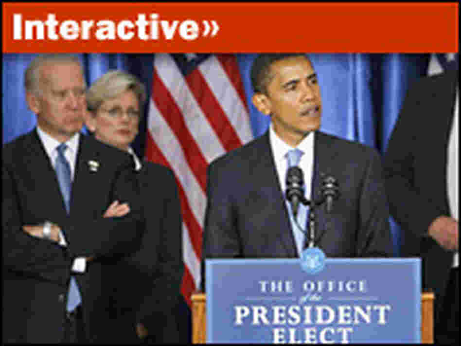 President-elect Barack Obama stands with Gov. Jennifer Granholm and V.P.-elect Joe Biden. President-elect Barack Obama stands with Gov. Jennifer Granholm and V.P.-elect Joe Biden.