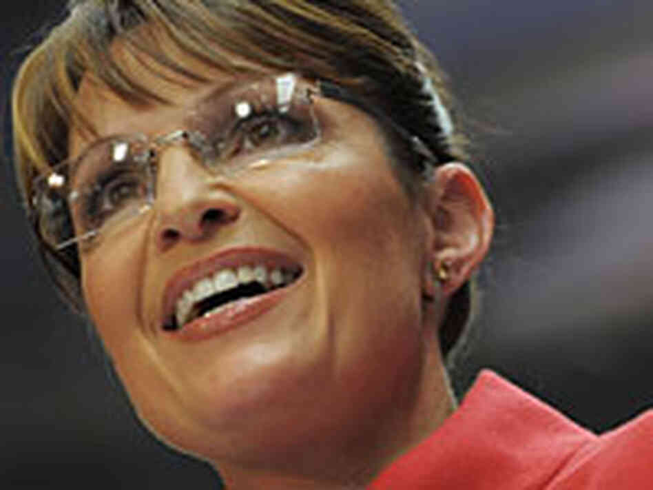 Republican vice presidential nominee Sarah Palin speaks in Columbus, Ohio.