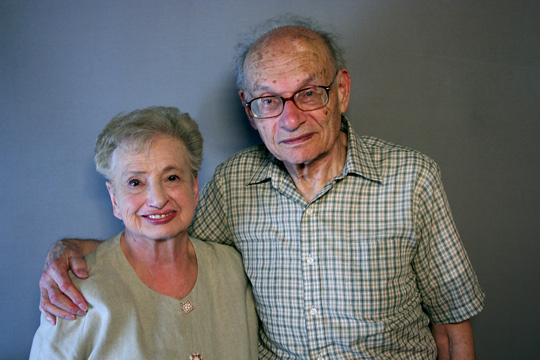Ben and Bernice Finn at StoryCorps in New York City. When they met, Bernice was a bookkeeper.