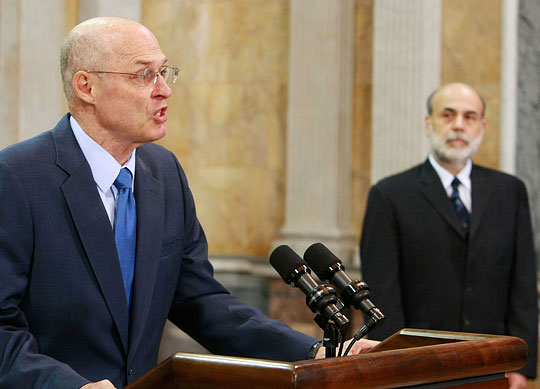 Treasury Secretary Henry Paulson and Federal Reserve Chairman Ben Bernanke