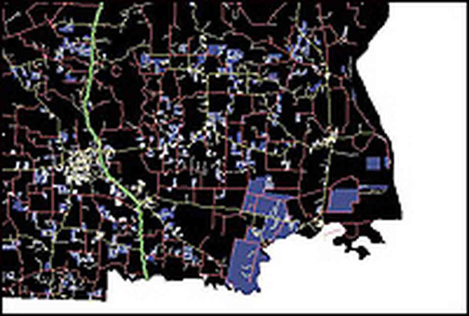 map of Lincoln County map of Lincoln County