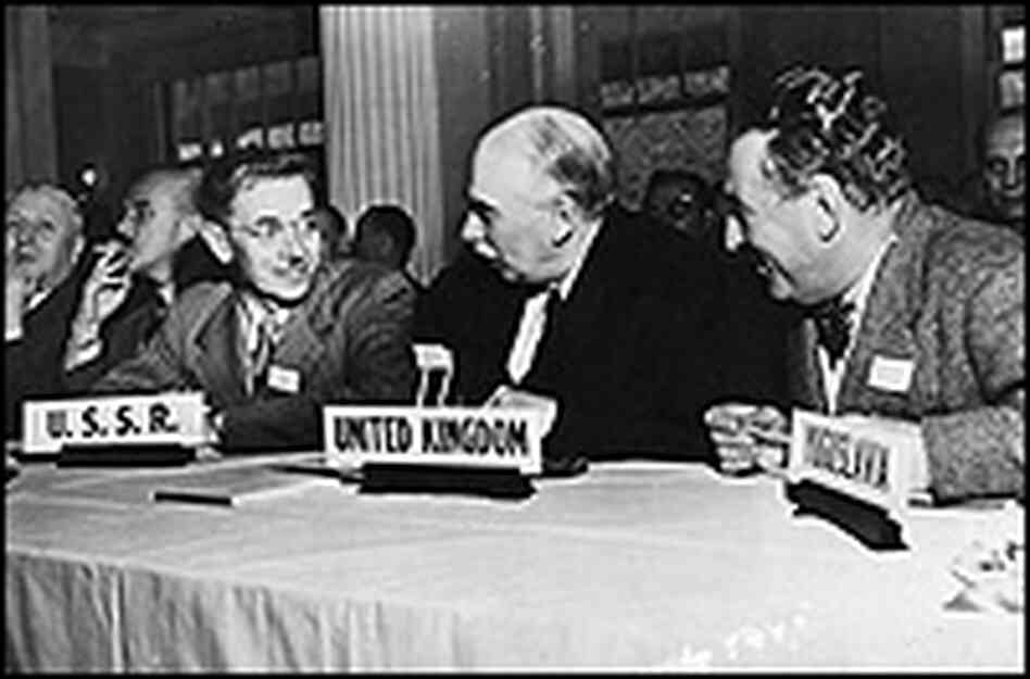 John Maynard Keynes at the Bretton Woods conference.