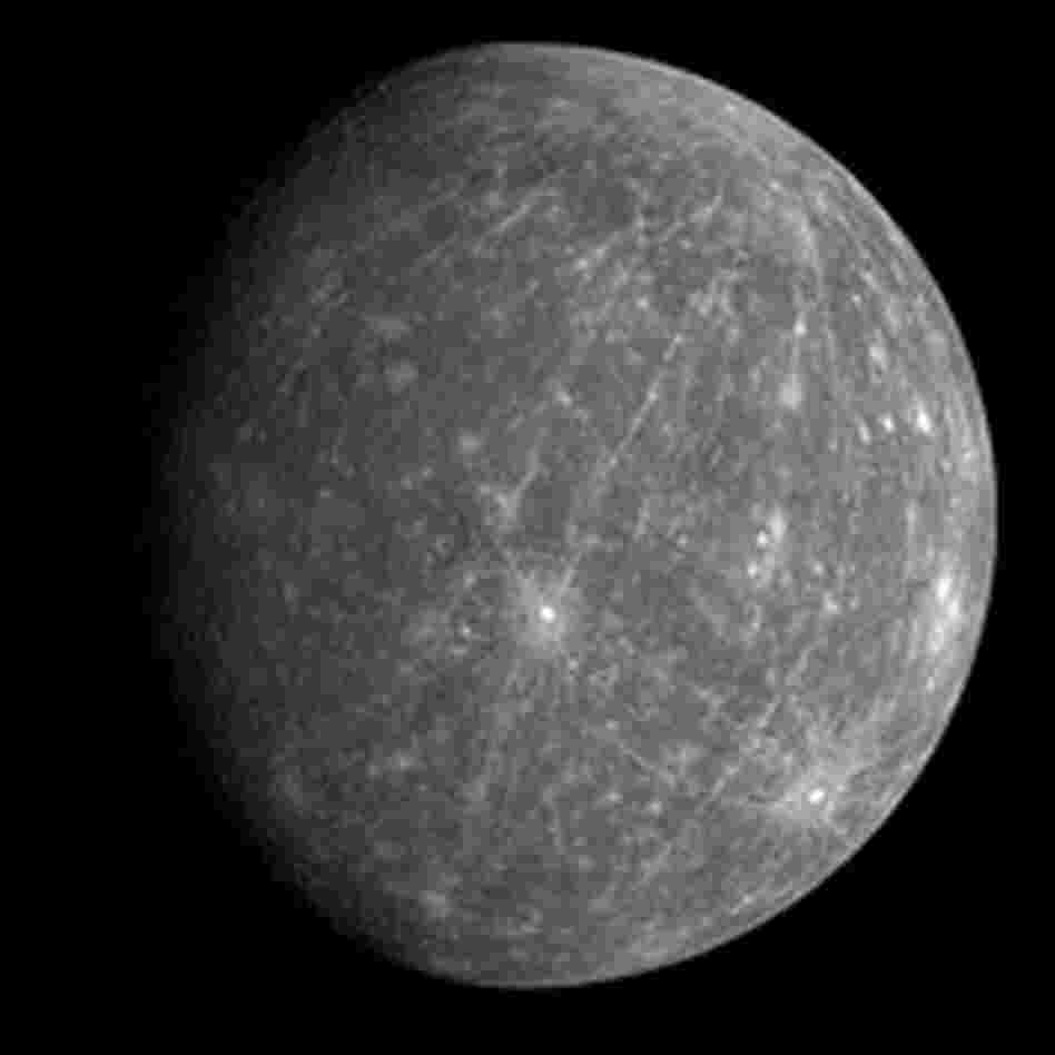 An image of Mercury taken by NASA's Messenger