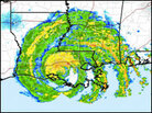 Hurricane Gustav moves along the coast of Louisiana. Hurricane Gustav moves along the coast of Louisiana.