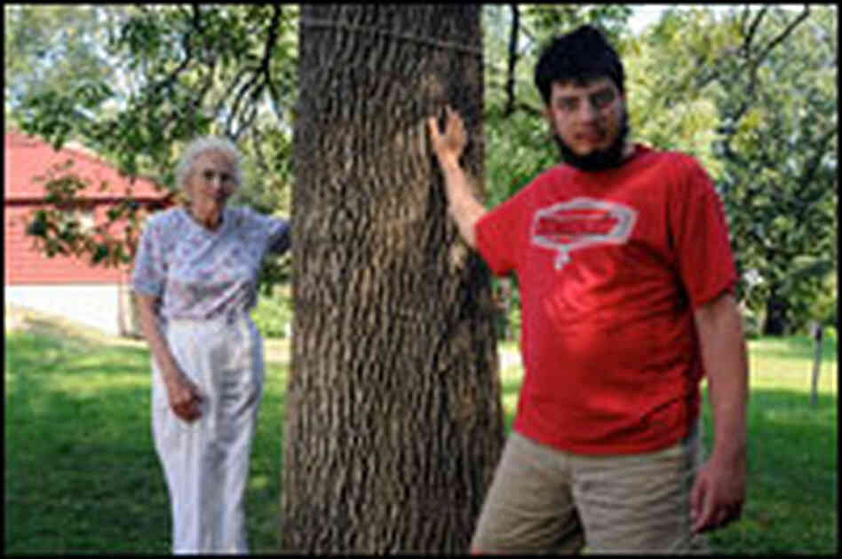 Roger with his grandmother Mary Lou Diehl.