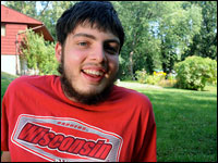 Roger Diehl, photographed at his grandmother's house in Madison, Wis., on Sept. 1. Diehl, now a freshman at the University of Wisconsin, has battled mental illness and developmental disorders throughout his life.