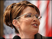 Palin, shown here campaigning in Wisconsin on Friday, has said she is 