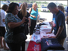 A Florida woman buys Clinton buttons at a rally for Democratic presidential nominee Barack Obama. A Florida woman buys Clinton buttons at a rally for Democratic presidential nominee Barack Obama.