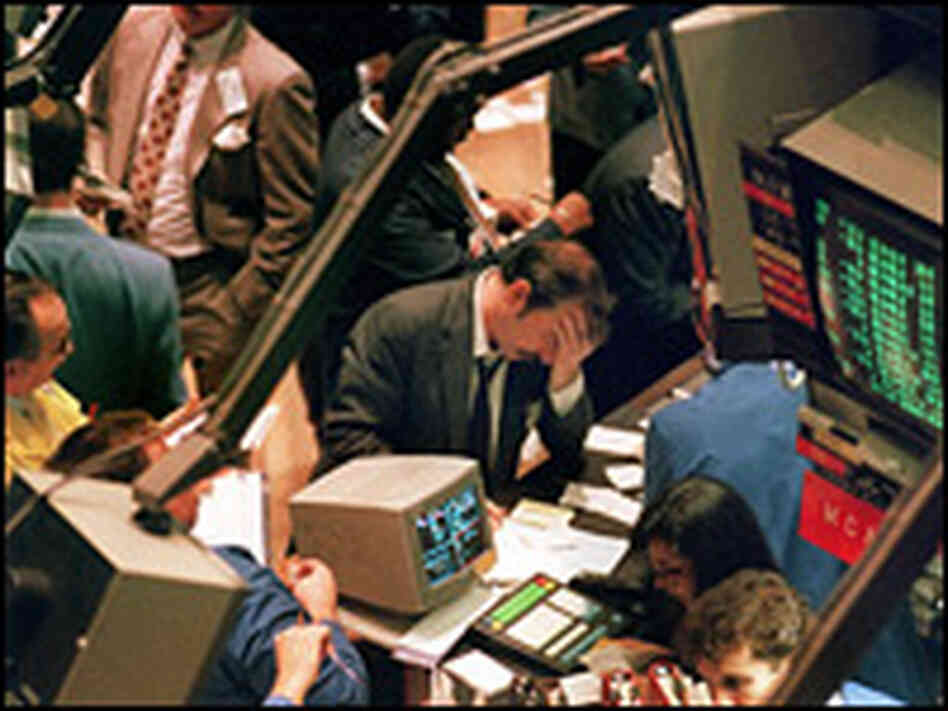 A trader reacts on the floor of the New York Stock Exchange on Oct. 19, 1987, known as Black Monday.