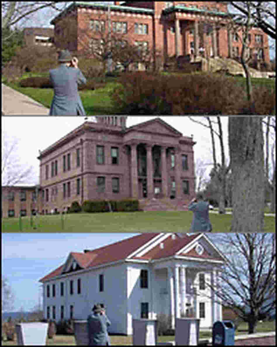Calvin Beale made a point of photographing the courthouses of the counties he visited.