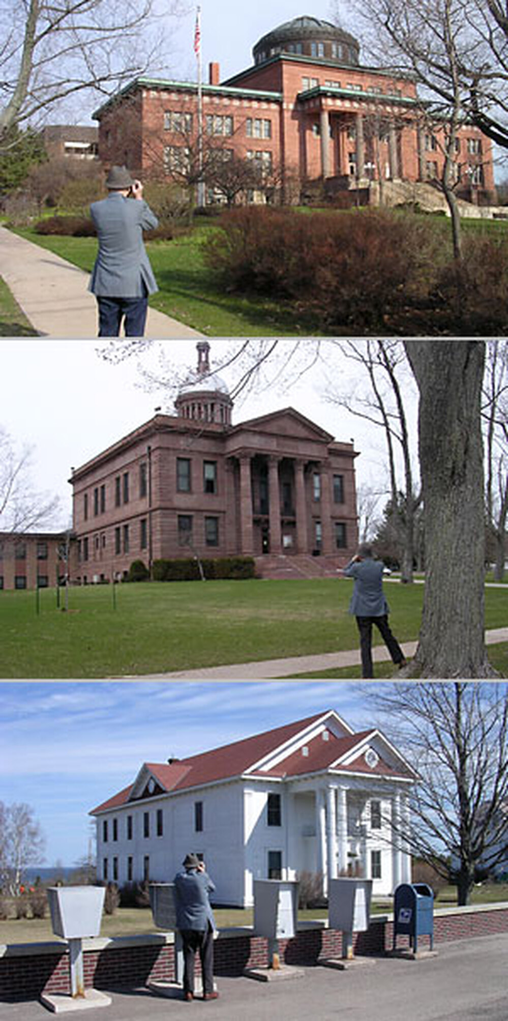 Calvin Beale made a point of photographing the courthouses of the counties he visited.