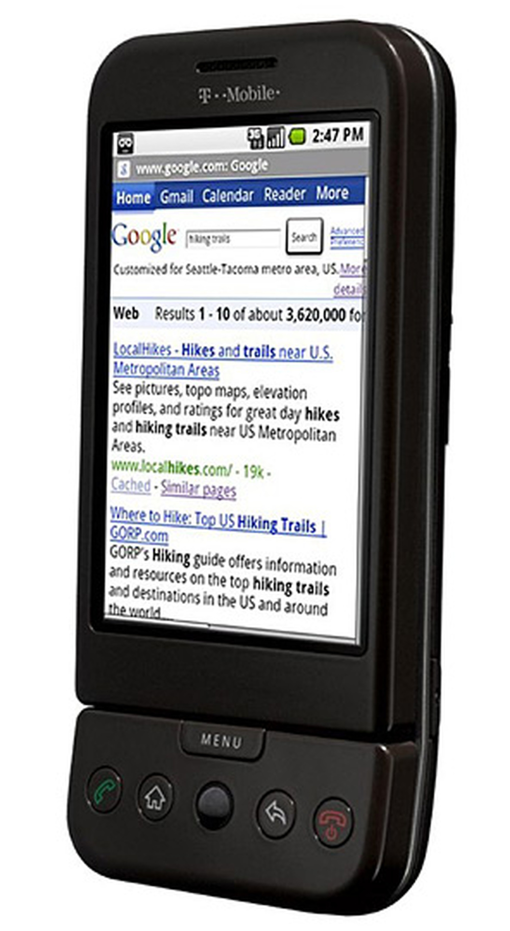 The G1 phone created by Google and T-Mobile