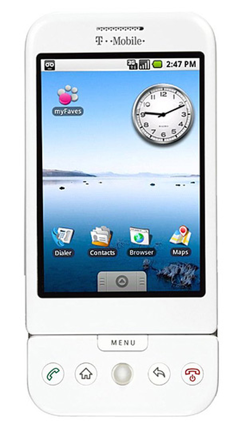 The G1 phone created by Google and T-Mobile