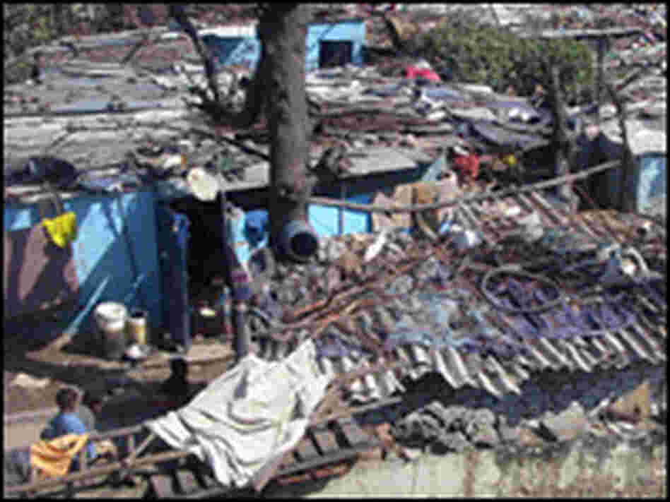 The shantytown next to the Punjab State Farmers Commission.