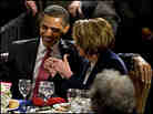 President Obama talks with House Speaker Nancy Pelosi at the House Democrats Conference in Williamsb