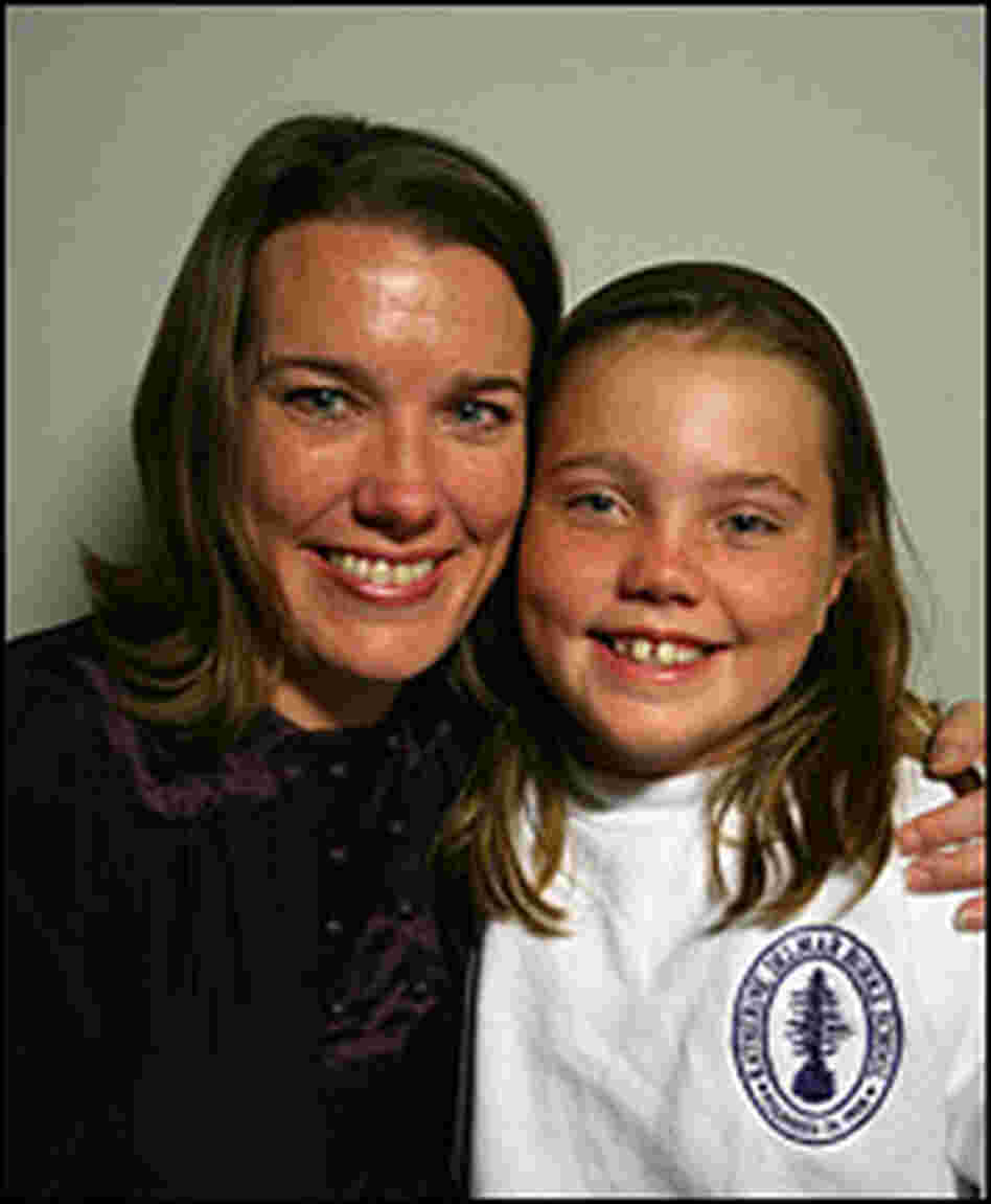 Ida Cortez with her mother, Kim Wargo, at StoryCorps in San Francisco.