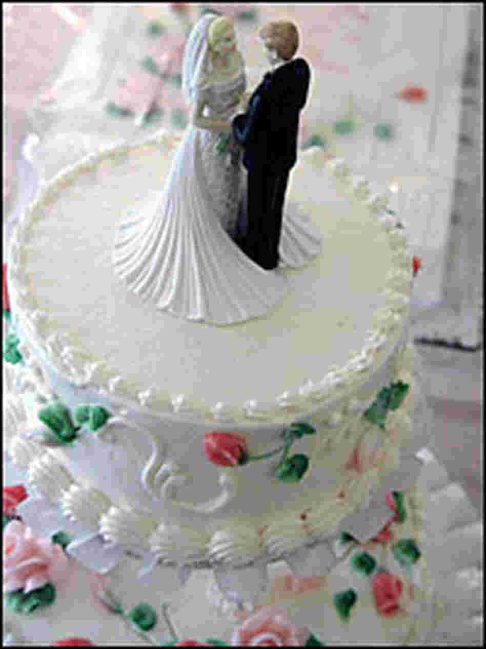 A wedding cake. A wedding cake.