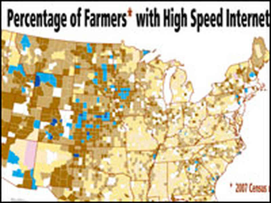 Map of rural broadband access Map of rural broadband access
