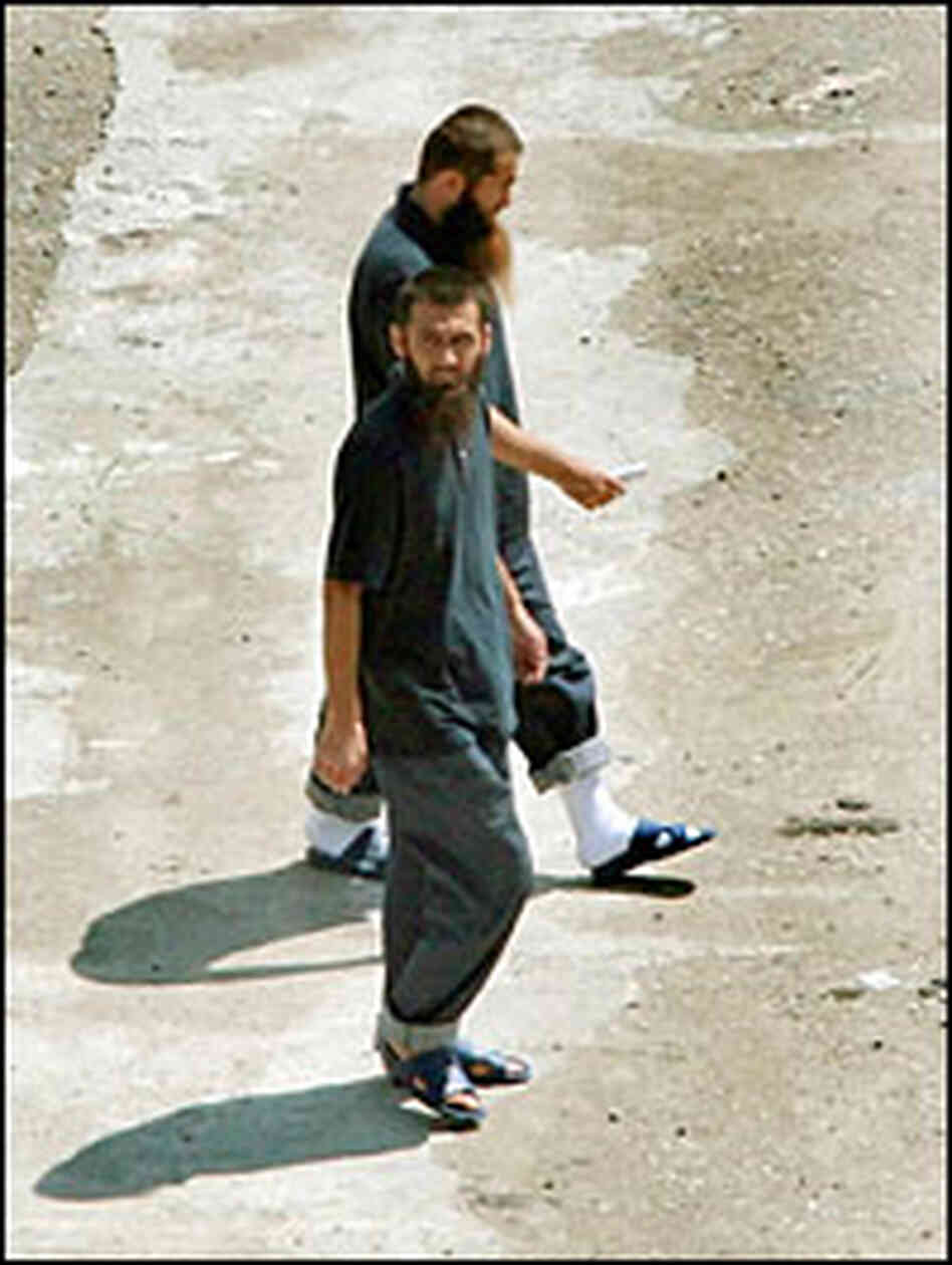 This file photo from May 2006 shows two Chinese Uighur Muslims in Albania.