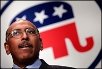 GOP Chairman Michael Steele speaks at the Republican National Committee's winter meeting in Washington, D.C., on Jan. 30.