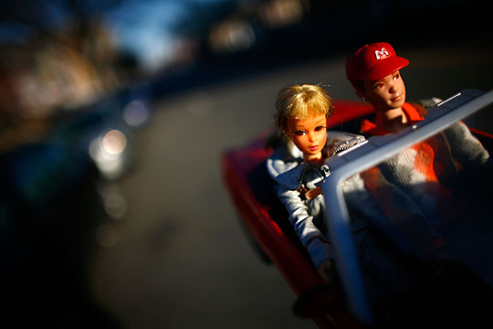 Barbie takes to the road. David Gilkey/NPR