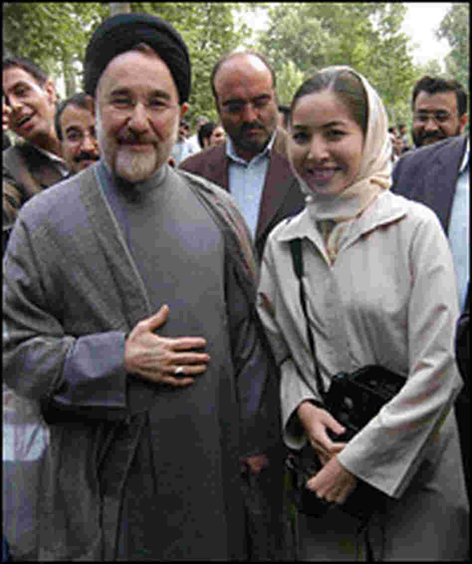 Roxana Saberi with former Iranian President Mohammad Khatami.