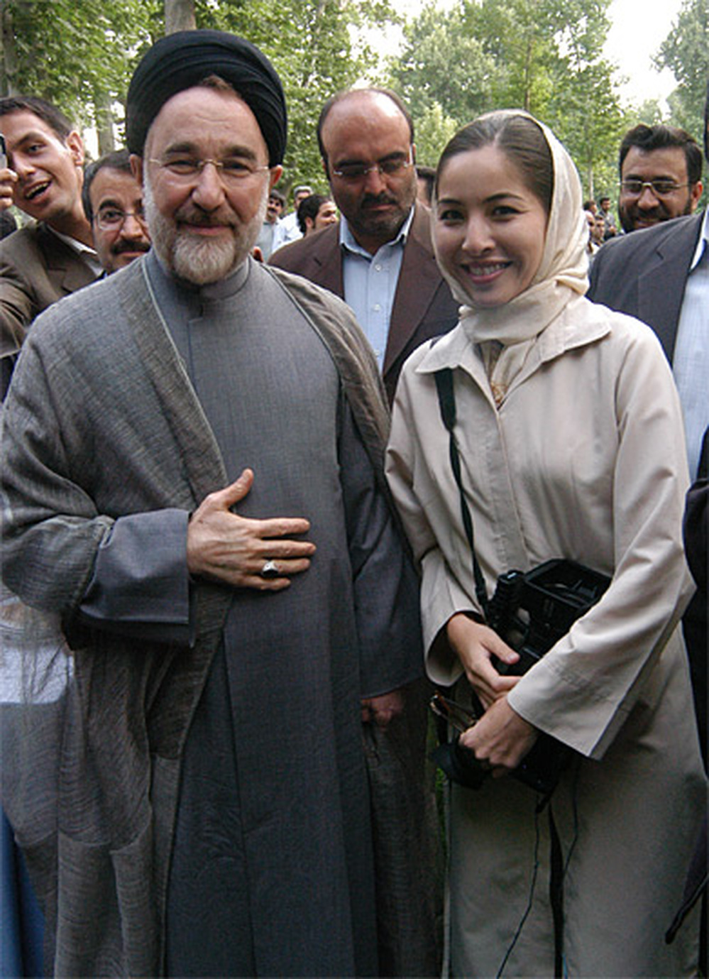 Roxana Saberi with former Iranian President Mohammad Khatami.