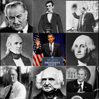 Can you identify these past presidents — and one president-elect? (Click the photo to enlarge.)