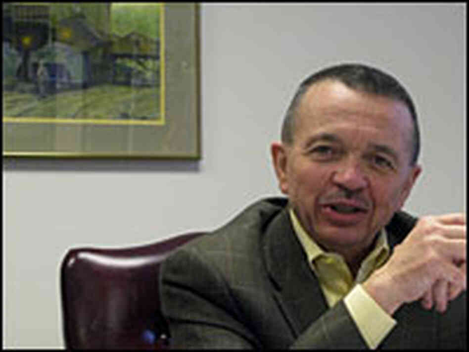 Bill Raney of the West Virginia Coal Association sits in his office.