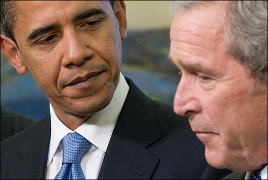 President-elect Obama and President Bush