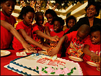 Octuplets Ebuka, Echerem, Jioke, Chima, Gorom, Chidi, Ikem, Favor, and their mother, Nkem Chukwu.