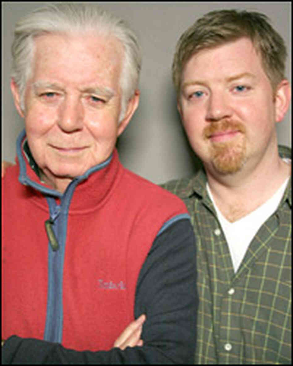 James Bost with his son, Doug, at StoryCorps in New York City. James Bost with his son, Doug, at StoryCorps in New York City.