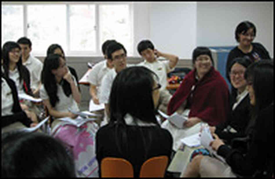 Students in class at the Daewon school