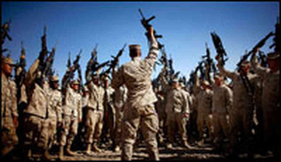 Sgt. Maj. Ernest Hoopii and the men of  Marine's 2nd Battalion, 8th Regiment