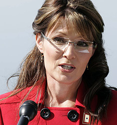 Sarah Palin announces her resignation as governor of Alaska. Credit: Robert DeBerry/The Mat-Su Valley Frontiersman/AP