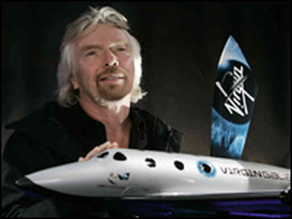 Sir Richard Branson With Spaceship