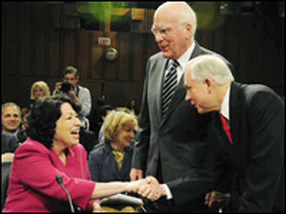 Sonia Sotomayor, Patrick Leahy and Jeff Sessions Sonia Sotomayor, Patrick Leahy and Jeff Sessions