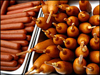 Hot dogs and corn dogs
