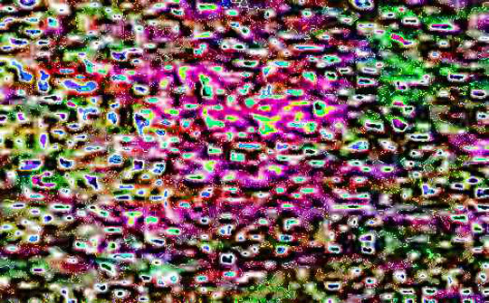 A TV static abstract artwork by Rick Doble