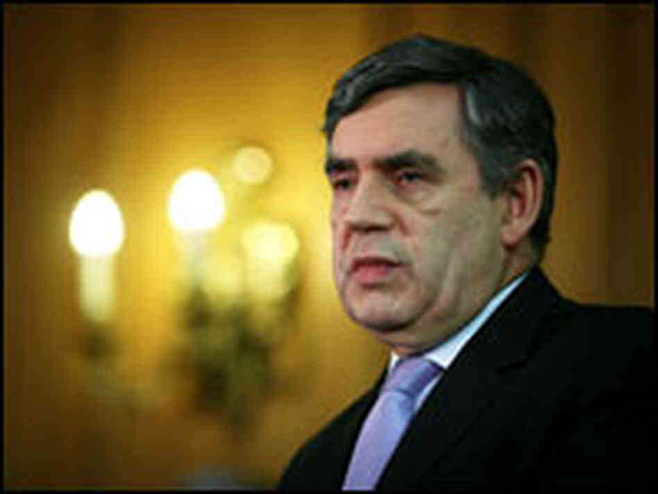 Britain's Prime Minister Gordon Brown speaks during his monthly news conference Feb. 18 in London.