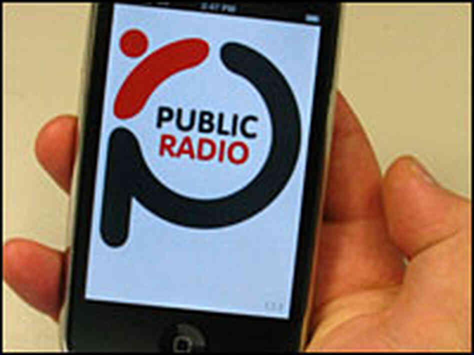 The Public Radio Tuner, displayed on an iPhone.