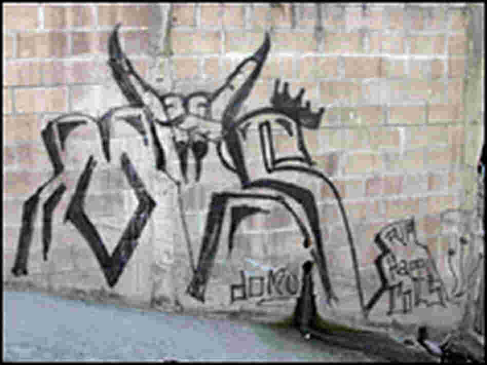 Graffiti of the Mara Salvatrucha