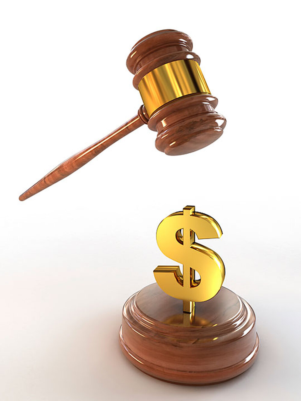 Dollar sign and gavel